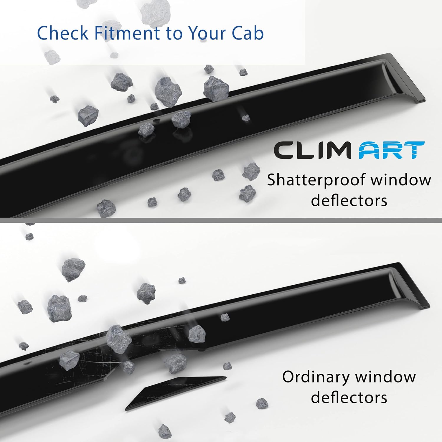 4pcs Dark Smoke Tape-on Window Deflectors J483