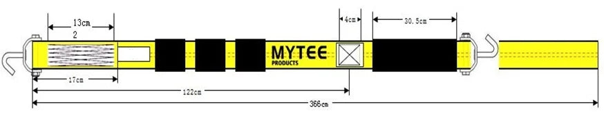 2" x 12' Over the Tire Strap with 2 Swivel Hooks E743