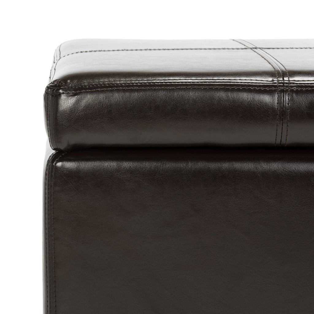 Brown Square Ottoman T81435