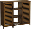 Bamboo Bathroom Storage Cabinet with 2 Doors and 3 Shelves Q136985