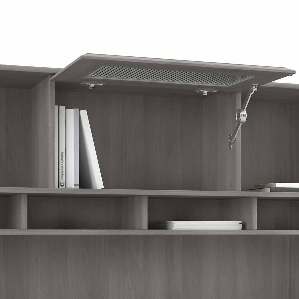 60W Hutch Linen White Oak Y562
