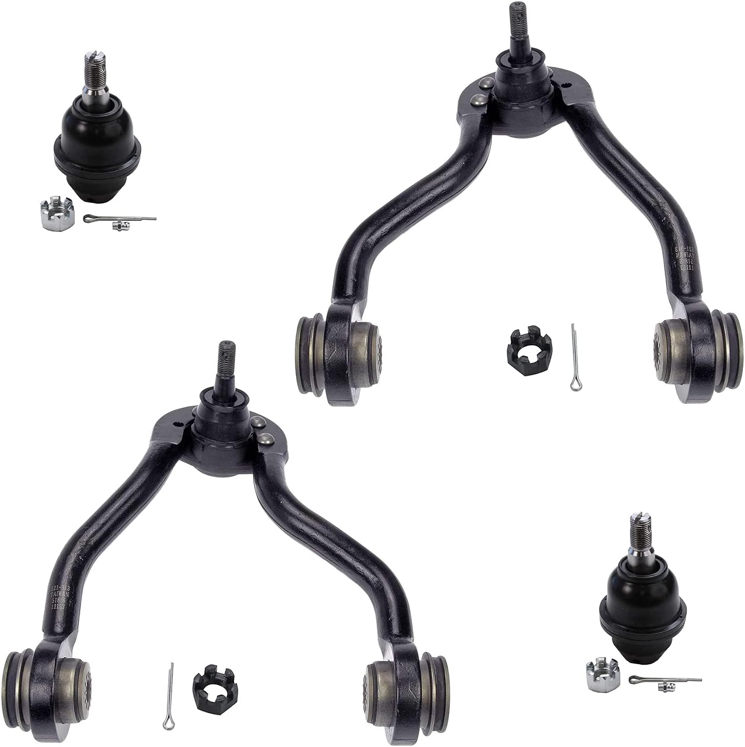 12pc Set Front Upper Control Arms Lower Ball Joints Sway Bars Tie Rods R696