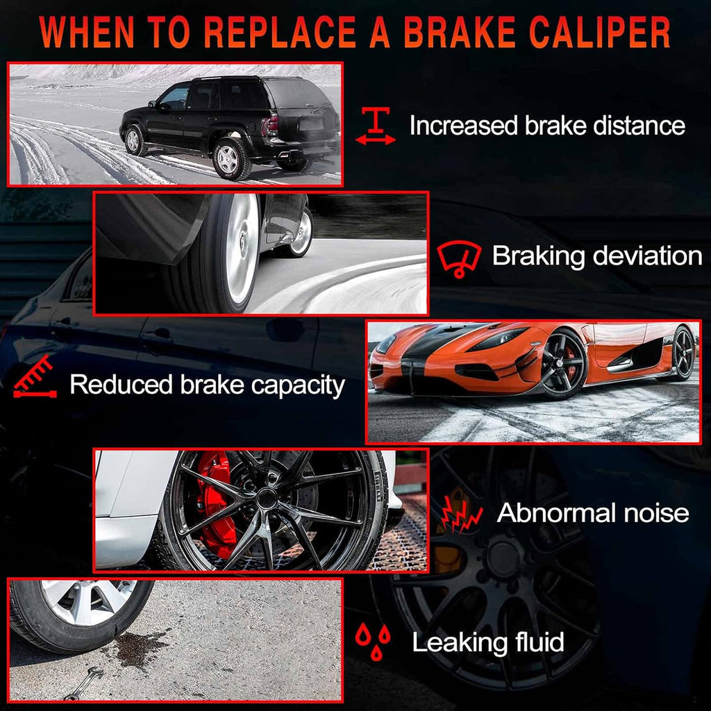Disc Brake Caliper Assembly with Bracket 2-PC Set Z145