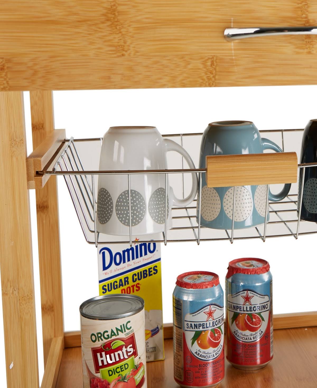 Bamboo Brown 3 Tier Kitchen Cart D4803