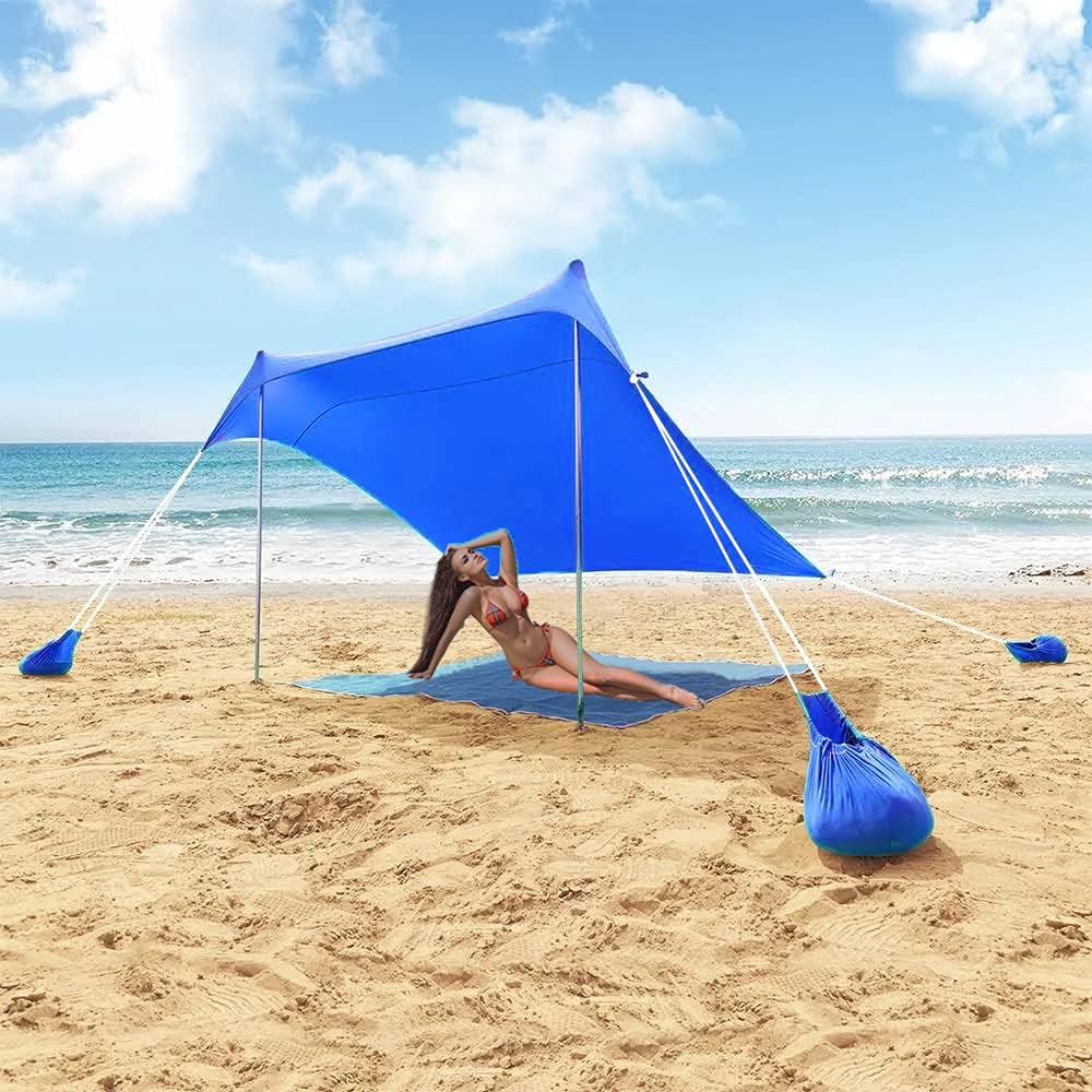 Teal 7X7.5FT Pop Up Sun Shade Canopy Tent with UPF50+ Protection C3949