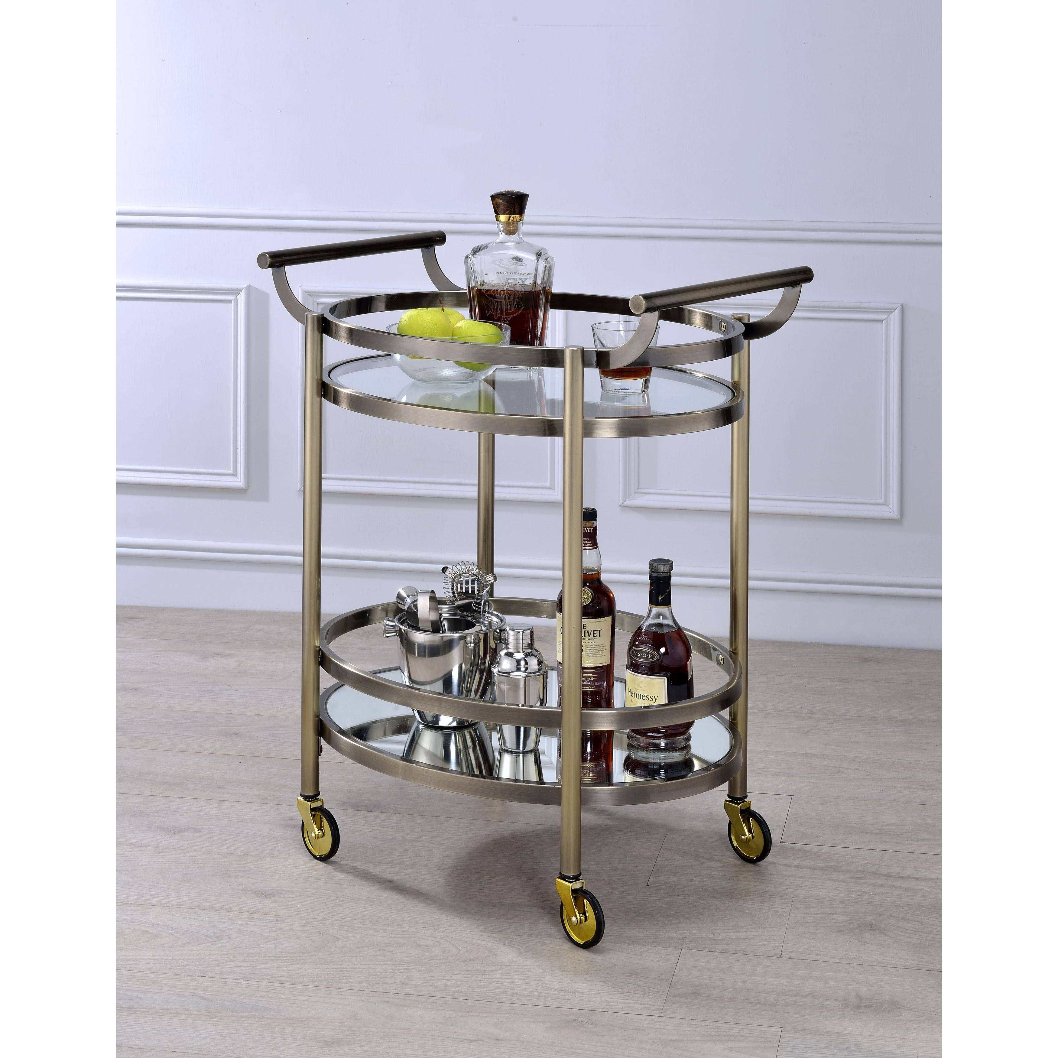 Clear Glass Serving Cart K686