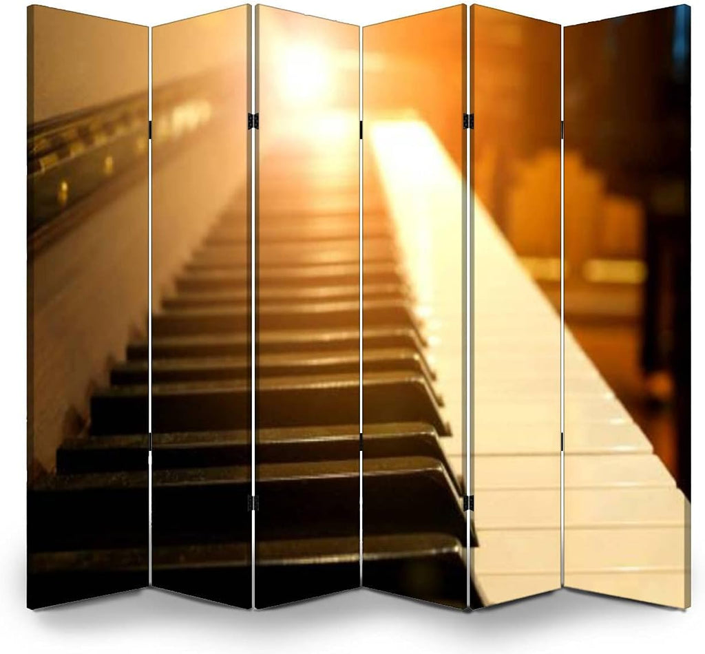 6 Panel Wood Folding Screen Room Divider P174