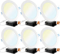 6 Pack 6 Inch Ultra Thin LED Recessed Ceiling Lights, 3000K Warm White, Dimmable 14W Q472