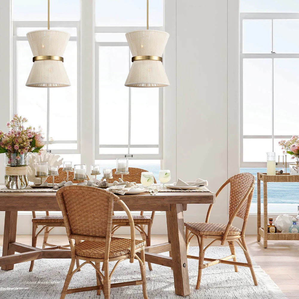 2-Light Single Drum Chandelier J46786