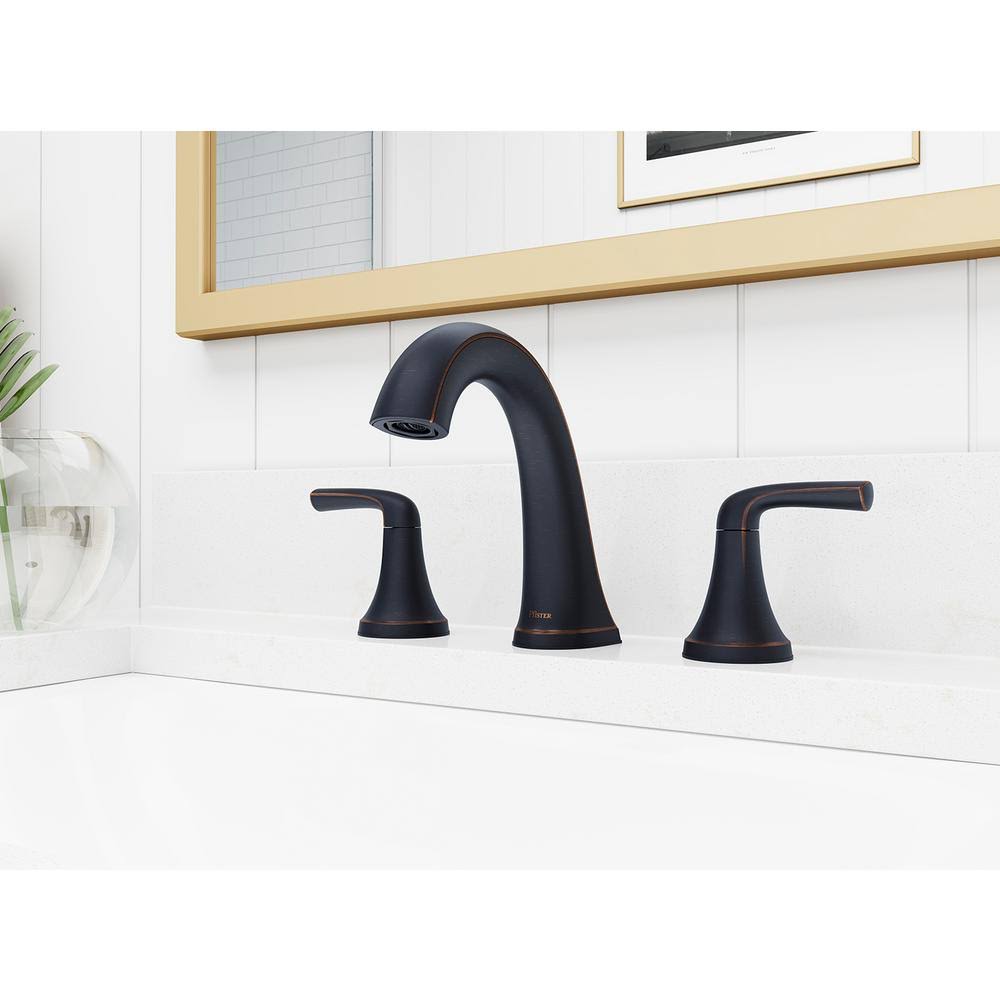 Tuscan Bronze 8 in. Widespread 2-Handle Bathroom Faucet Y121751