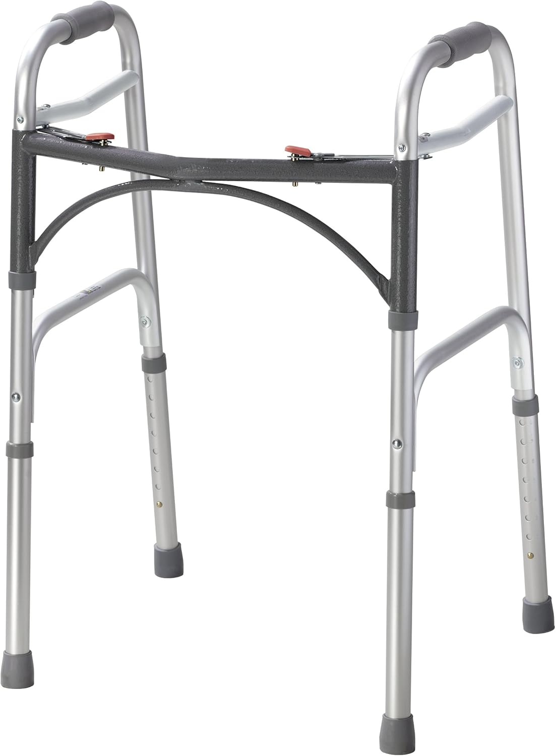 Deluxe 2-Button Folding Walker, Silver Pack of 2 N544