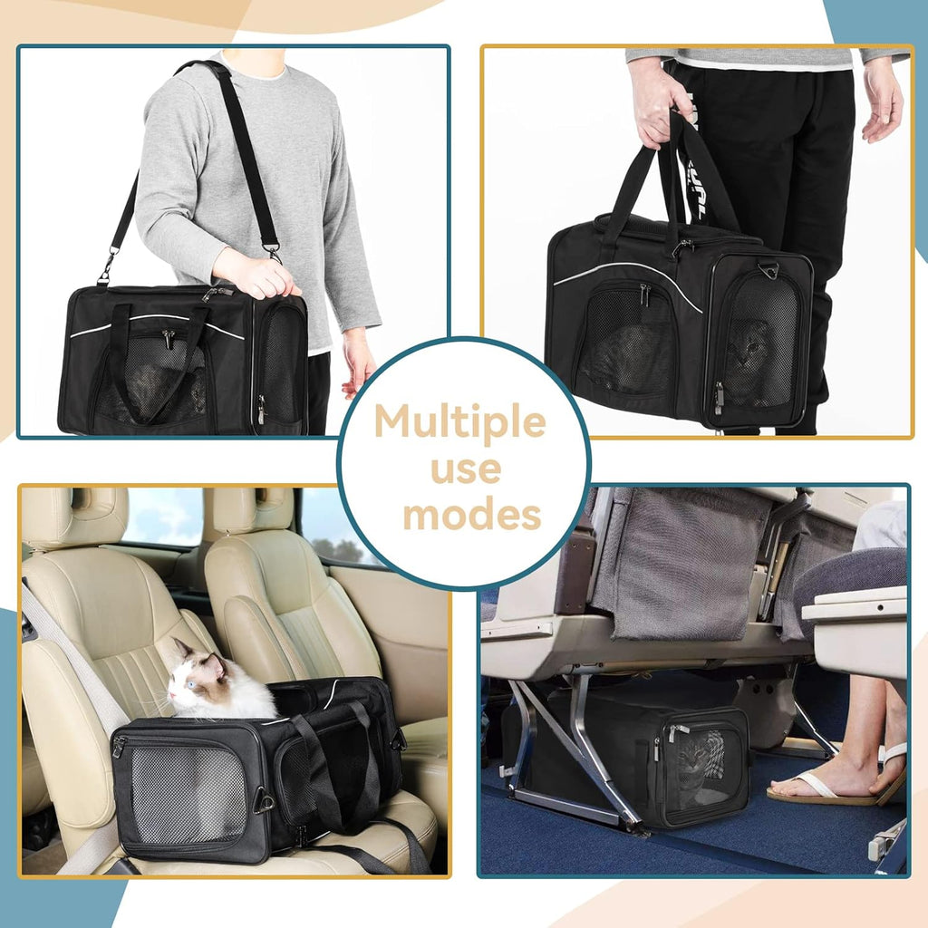 Foldable Pet Travel Carriers, Airline Approved, Washable Pack of 2 G688