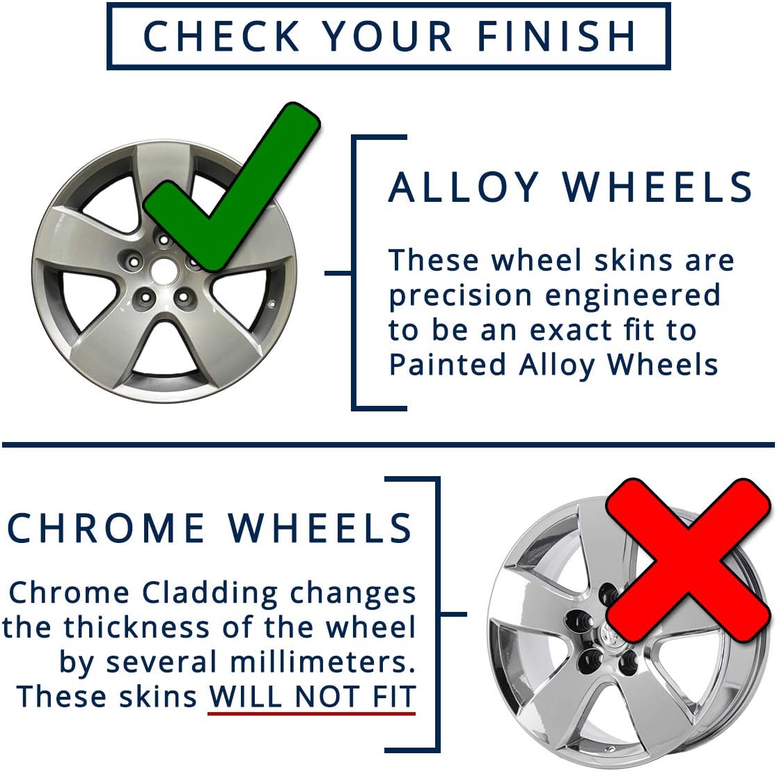 20" Gloss Black Wheel Skins (Set of 4) S11914