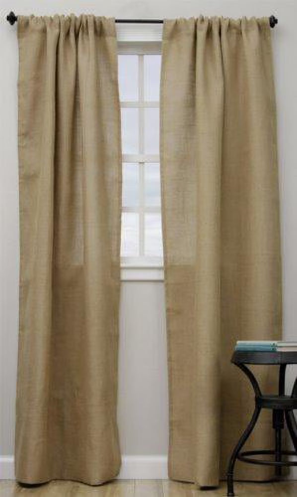 Burlap Lined Curtain Drape Panel 42 x 96 Inch A5420