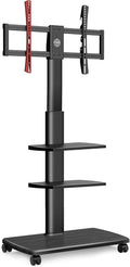 Black Rolling TV Stand for 32-65 Inch TVs Q661