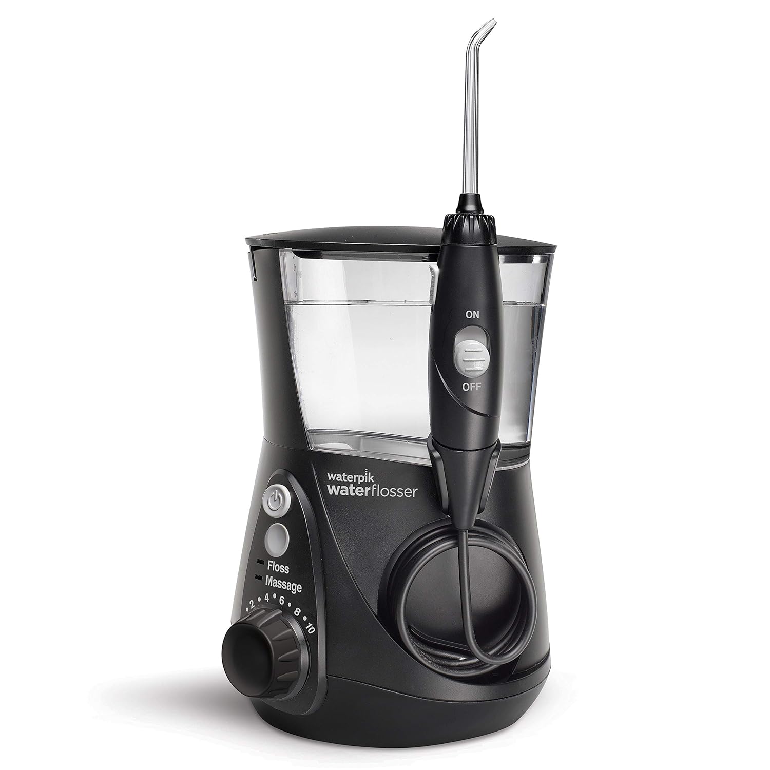 Black Electric Water Flosser with 10 Settings, 7 Tips, Pack of 2 Q9570