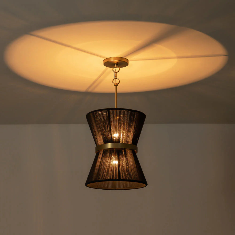 2-Light Single Drum Chandelier J46786