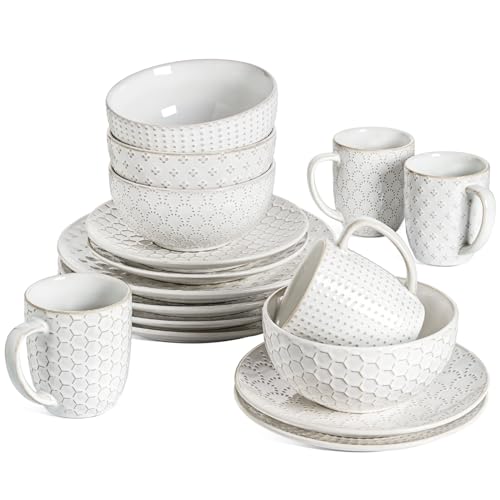 12 PCS Ceramic Dinnerware Set Arctic White D15861