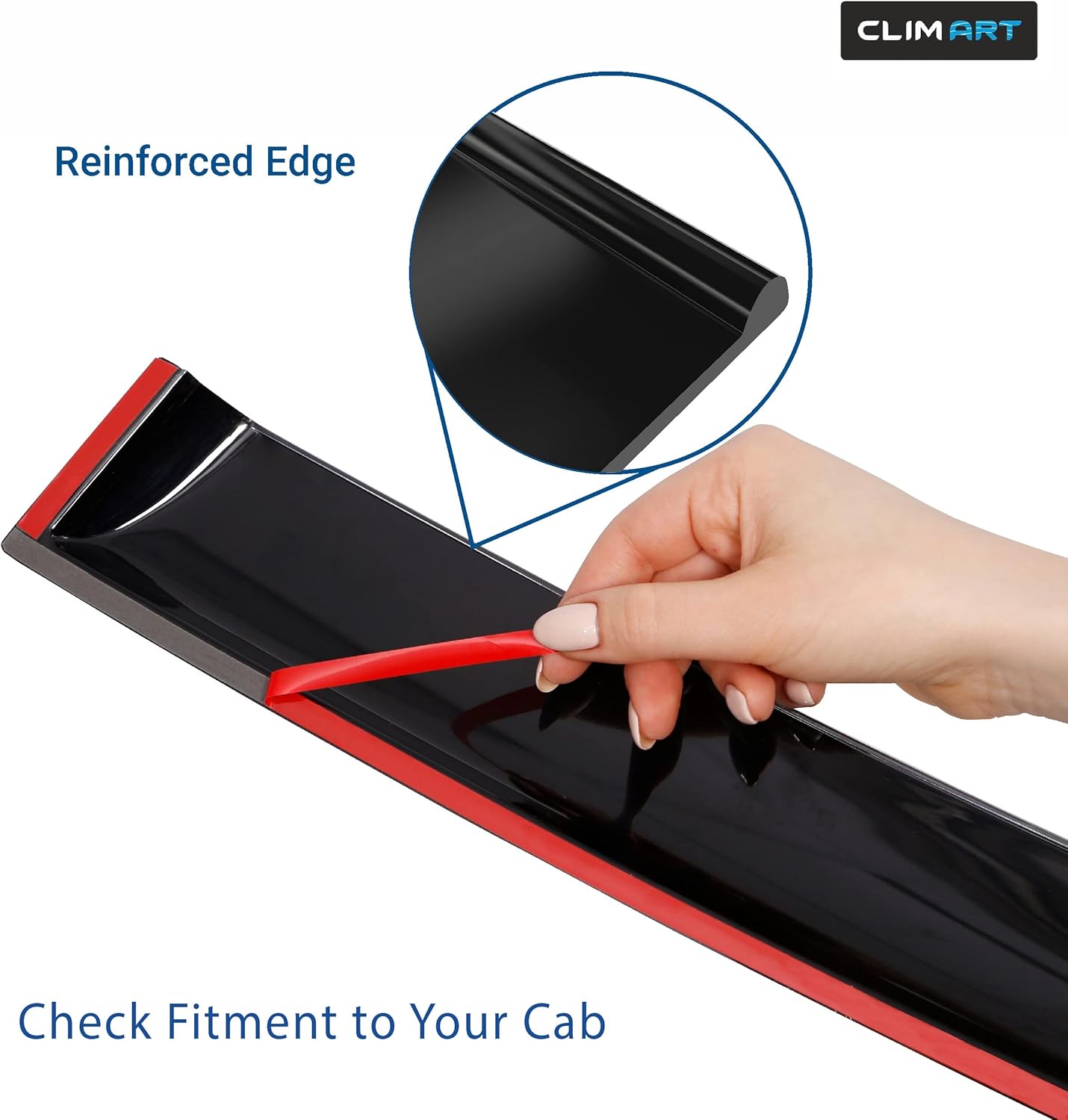 4pcs Dark Smoke Tape-on Window Deflectors J483