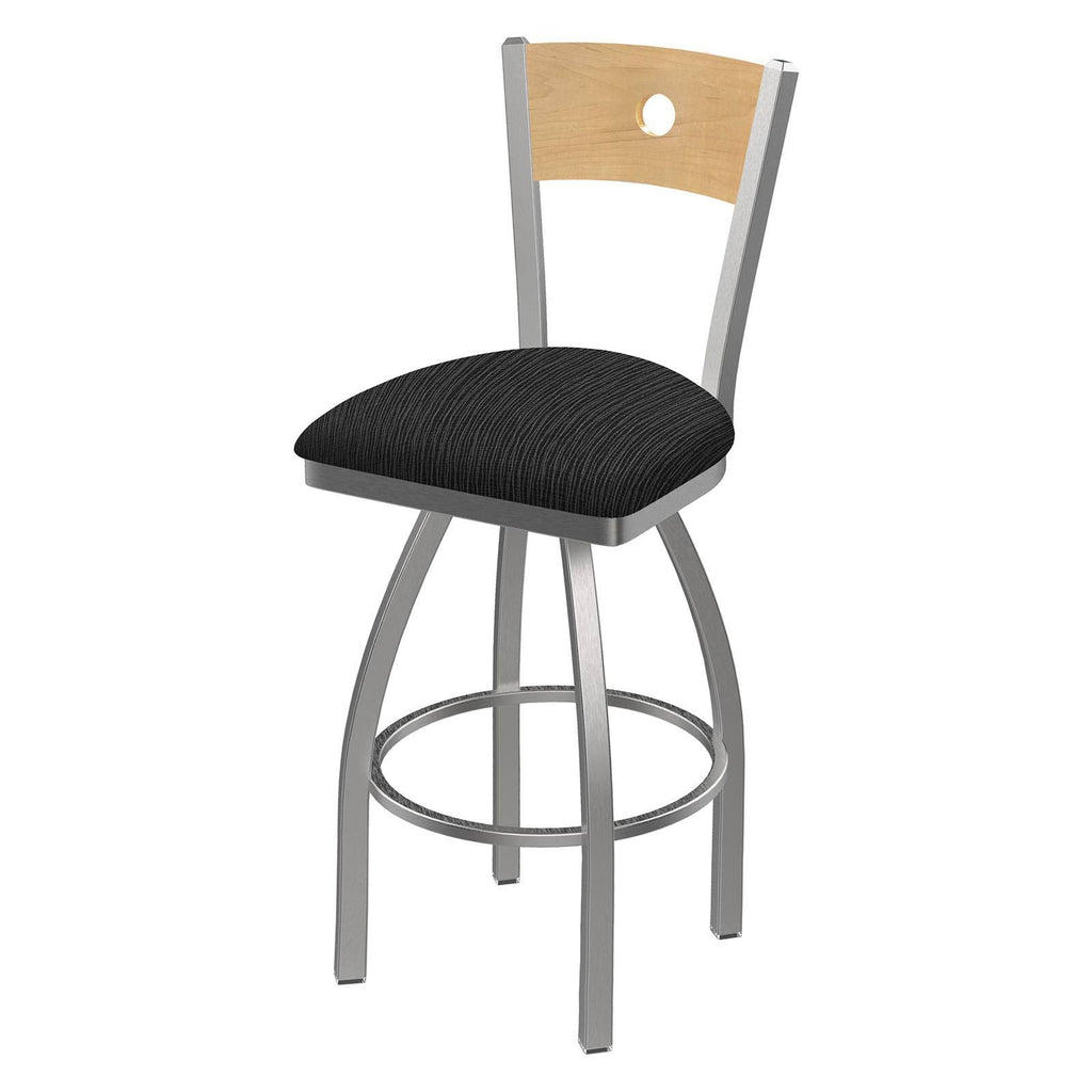 25x22 Counter Stool with Black Wrinkle Finish and 360 Swivel V65681