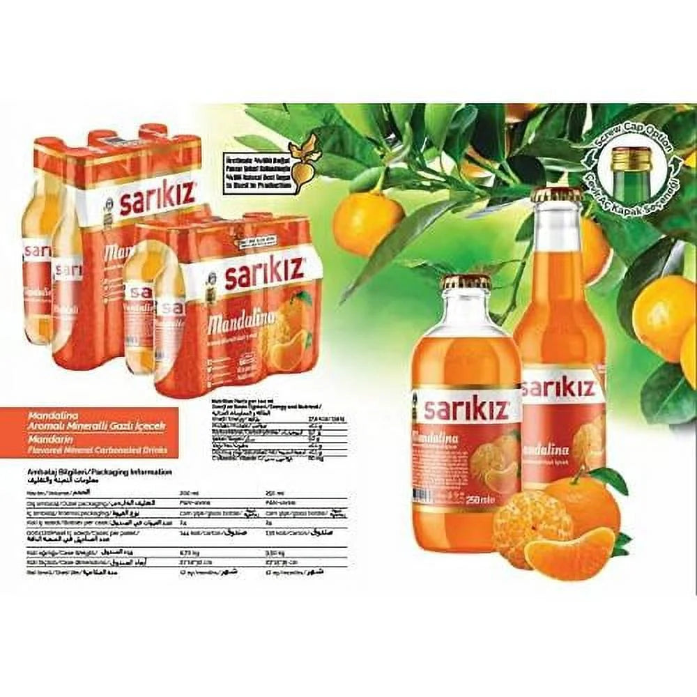 Turkish Mineral Water With Mandarin Flavored 200Ml X 6 Packs C9463