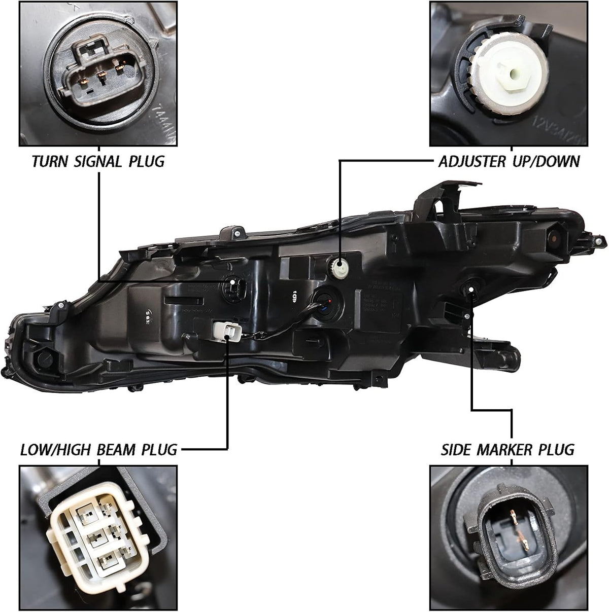 Headlights Assembly for 2018-2021 Toyota Camry LE/SE, Passenger Side X4038