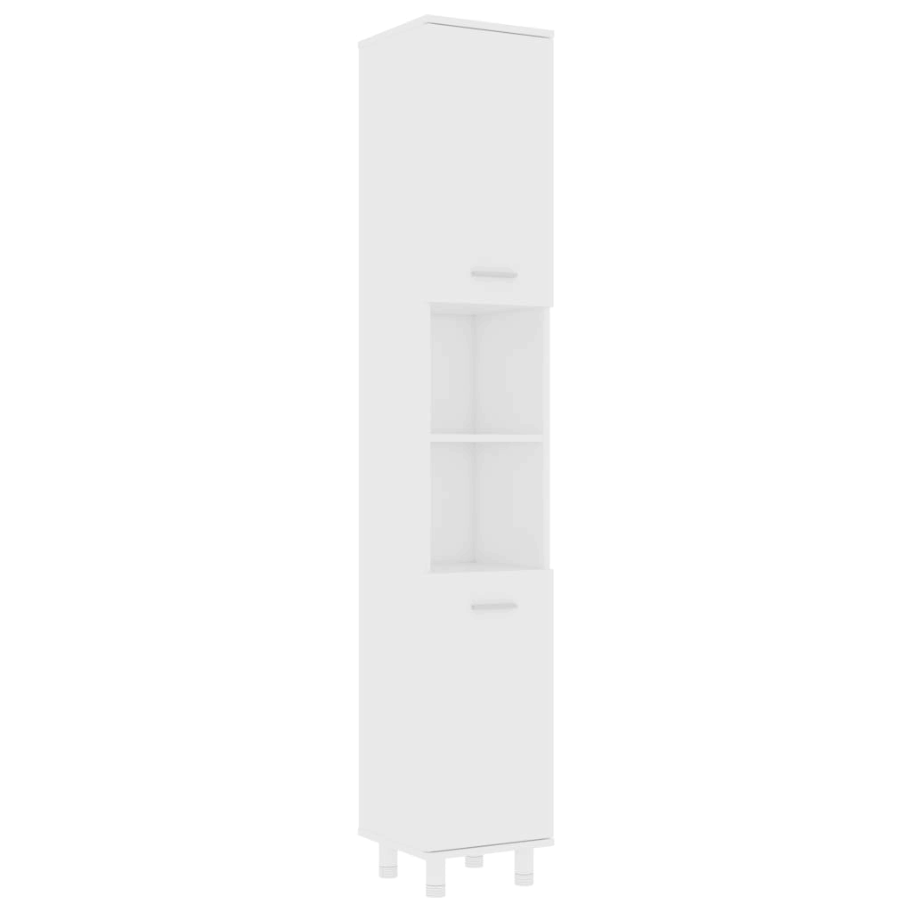 White and Sonoma Oak Bathroom Cabinet Chipboard I60201