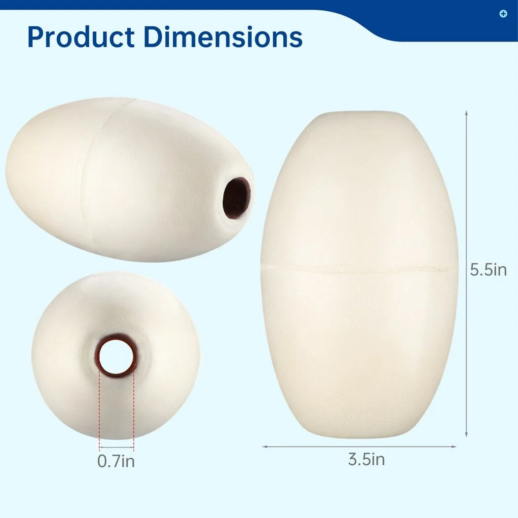 6 PCS Rope Float, 0.7” Hole, 3.5” x 5.5” Oval Water Float Y4588