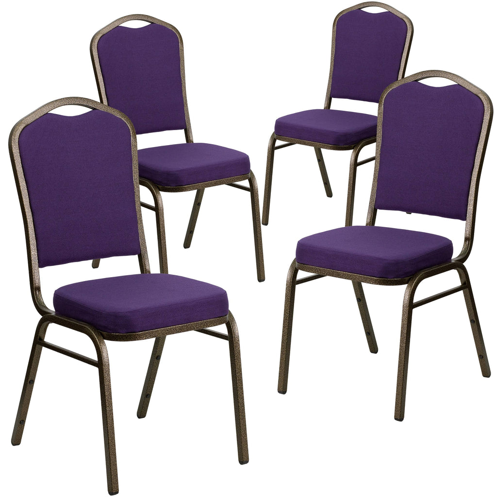 Purple Fabric Stacking Banquet Chair 4 Pack M1043