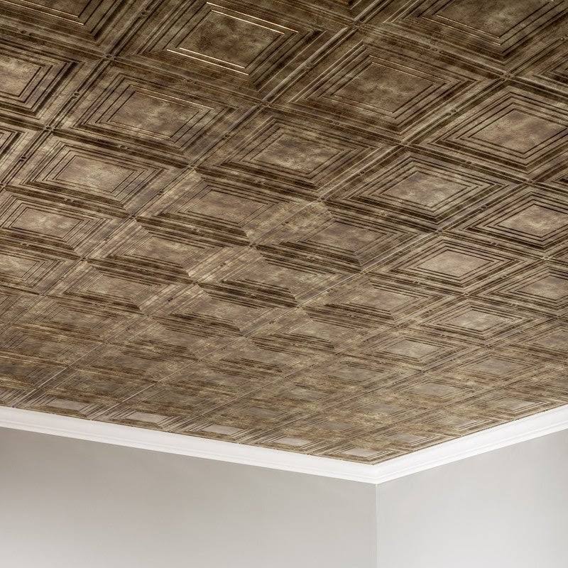 Bermuda Bronze 2ft x 4ft Glue Up Ceiling Tile (5 Pack) K905
