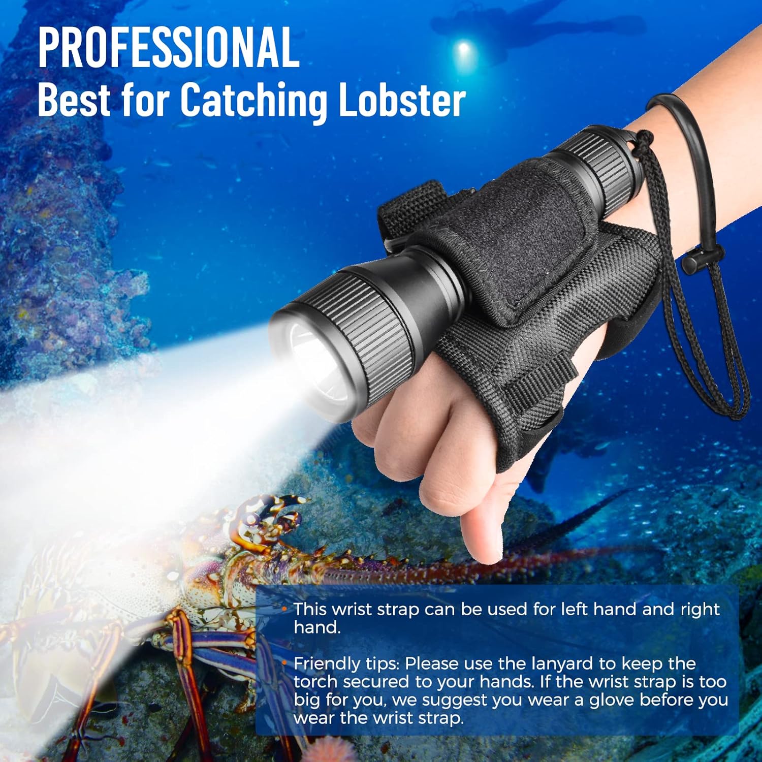 D550 Dive Light 1000 Lumens Scuba Diving Flashlight F918197