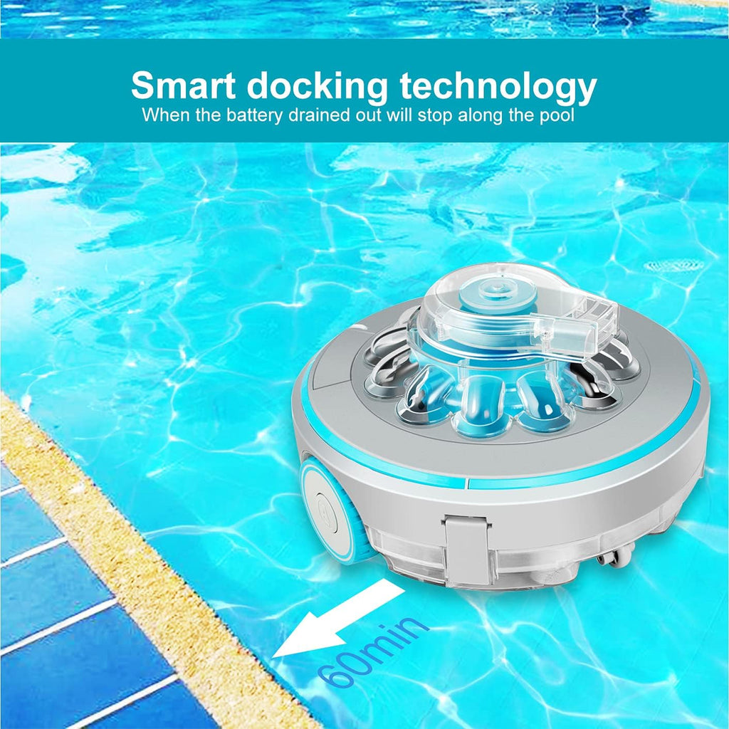 Cordless Automatic Pool Cleaner with Rechargeable Battery, IPX8 Waterproof Pool Robot Y985