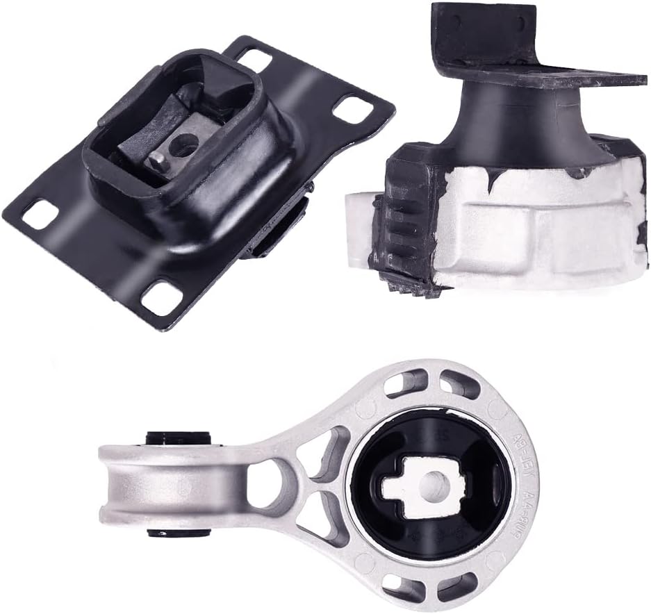Engine Motor & Transmission Mount Kit 3pcs Compatible with Ford Focus 2.0L Pack of 2 N28892