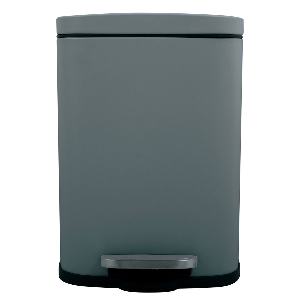Matte Dark Gray Stainless Steel Step Trash Can F458