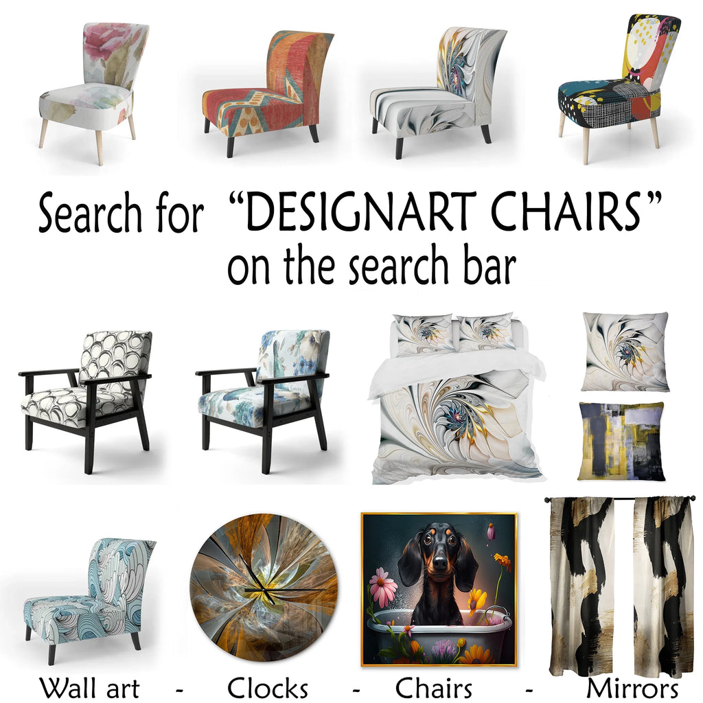 Upholstered Floral Accent Chair and Traditional Arm Chair S174
