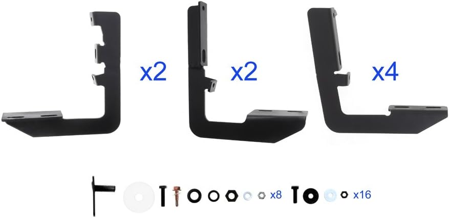 6in Black Running Boards Y616677