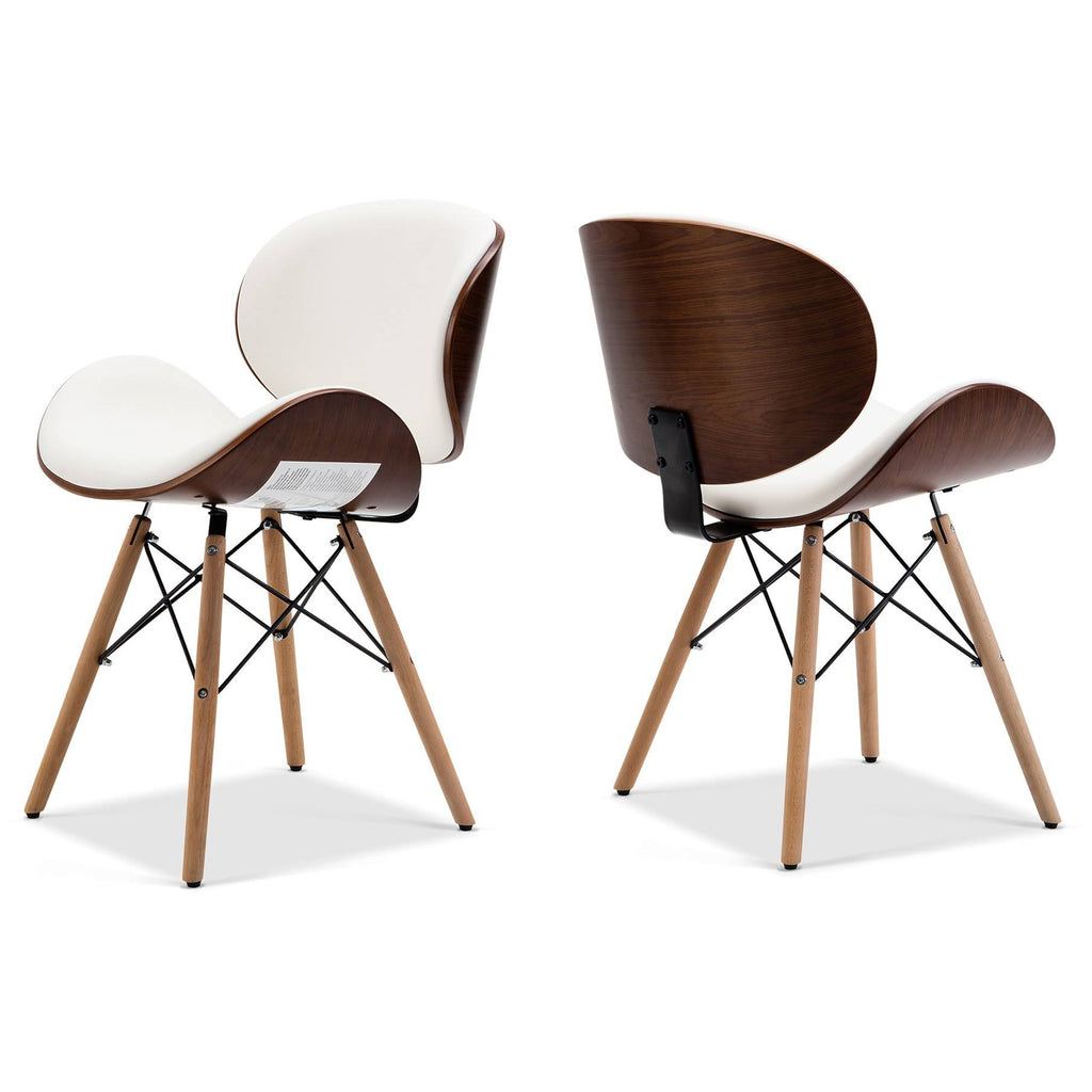 White Accent Dining Chair Set of 2 E195280