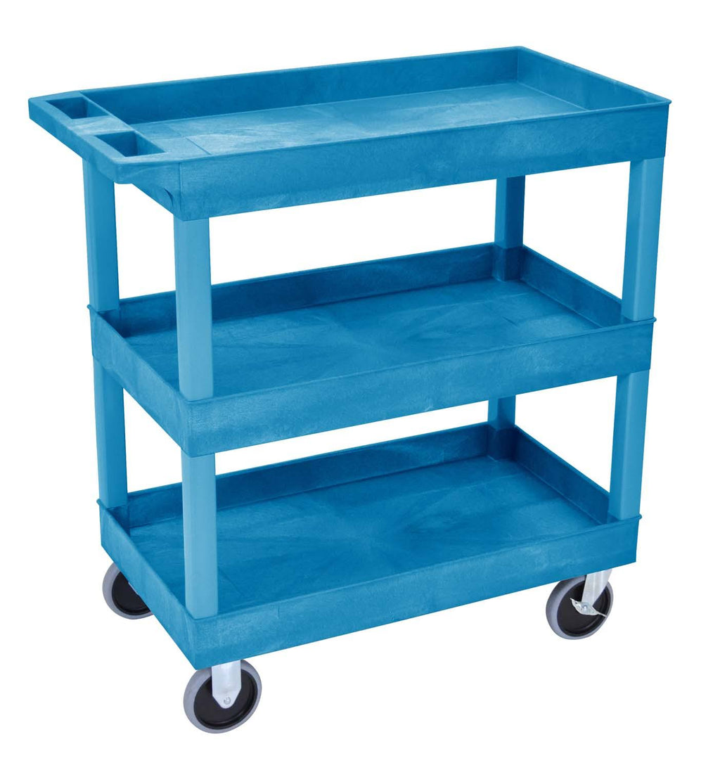 Blue 3 Tub Shelves Cart Y641