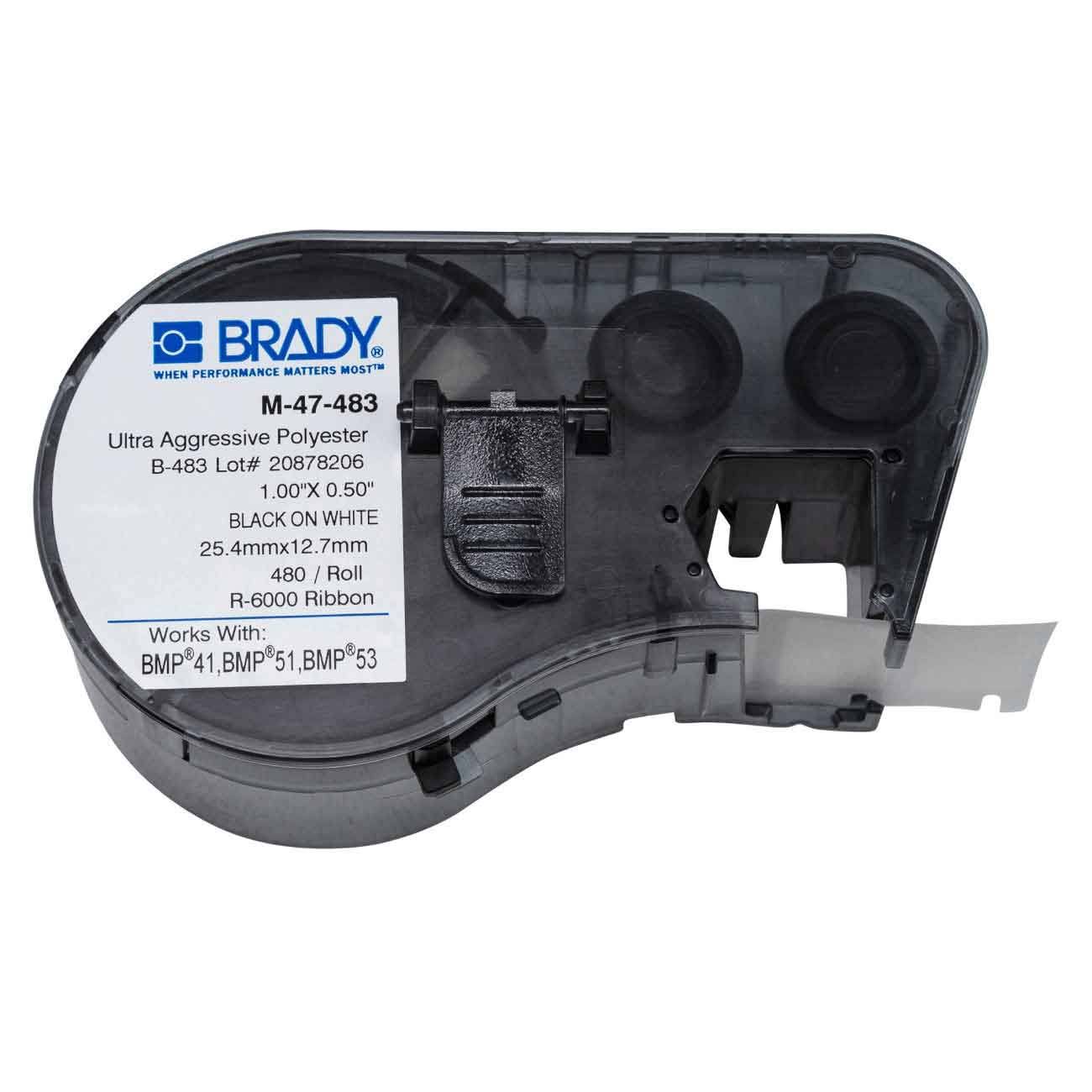 Black/White Polyester Label Cartridge M809896