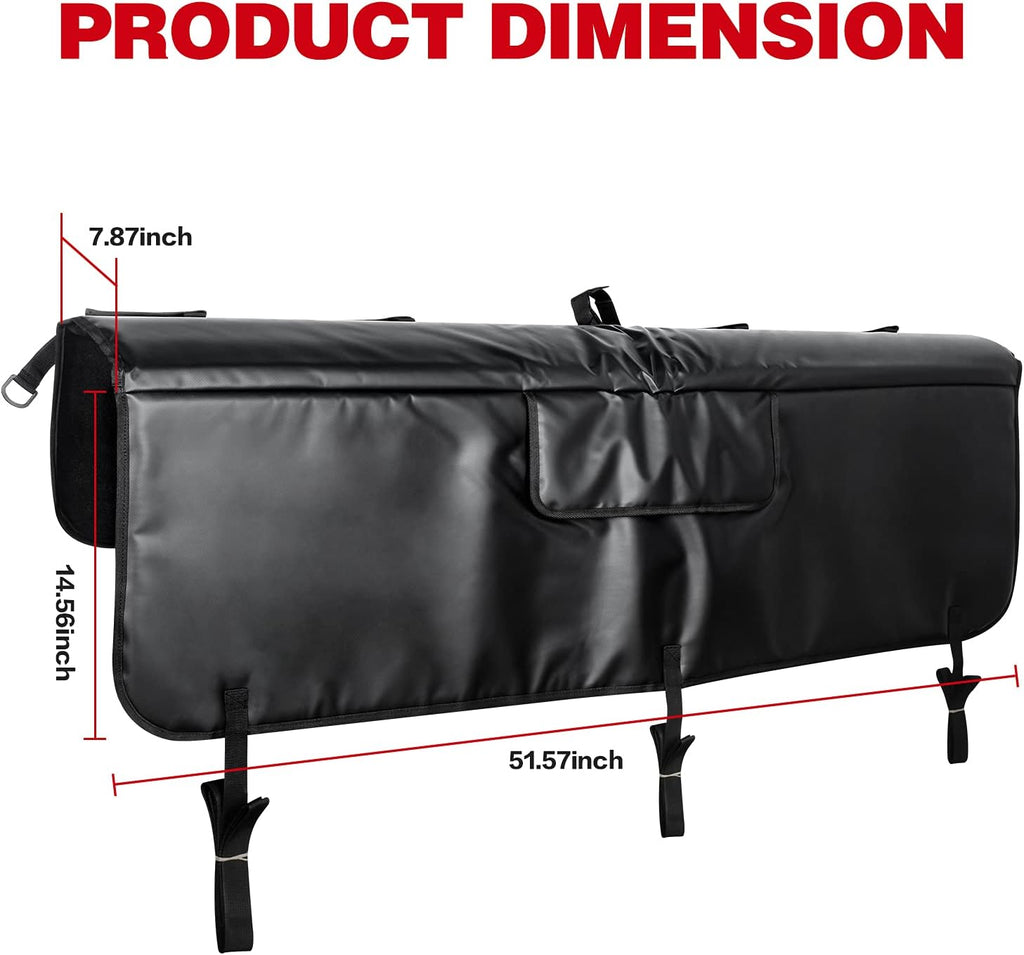 Tailgate Pad for Pickup Truck with Tool Pockets and Velcro Bike Straps 52" Wide Pack of 2 U49307