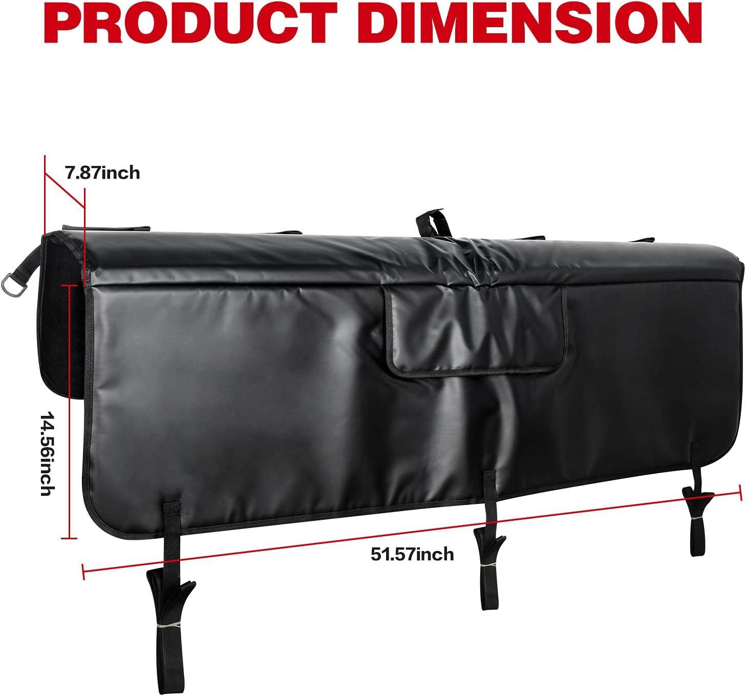 Tailgate Pad for Pickup Truck with Tool Pockets and Velcro Bike Straps 52" Wide Pack of 2 U49307