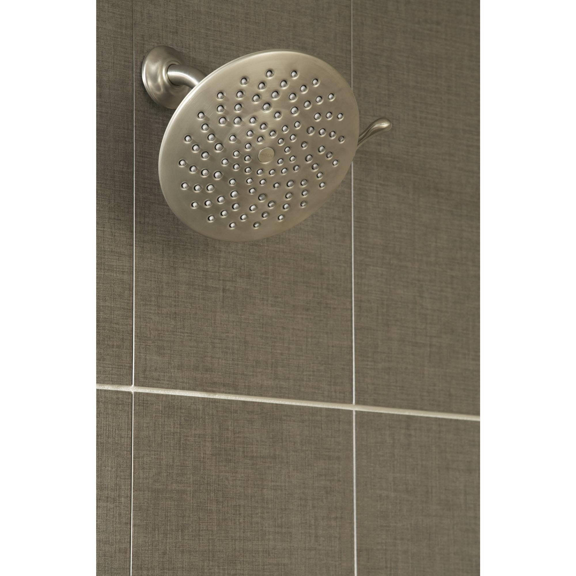 Brushed Nickel Multi Function Rainshower Shower Head Q701