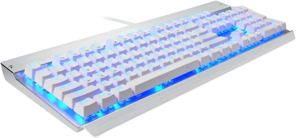 White Mechanical Keyboard Blue LED Backlit Pack of 2 H190091