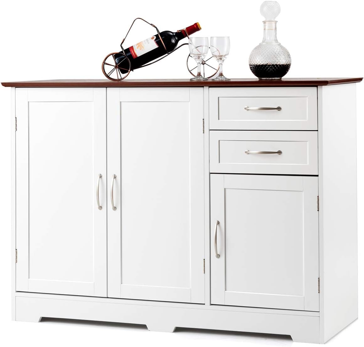 Natural 2-Door Cabinet with 2 Drawers Buffet Server K87657