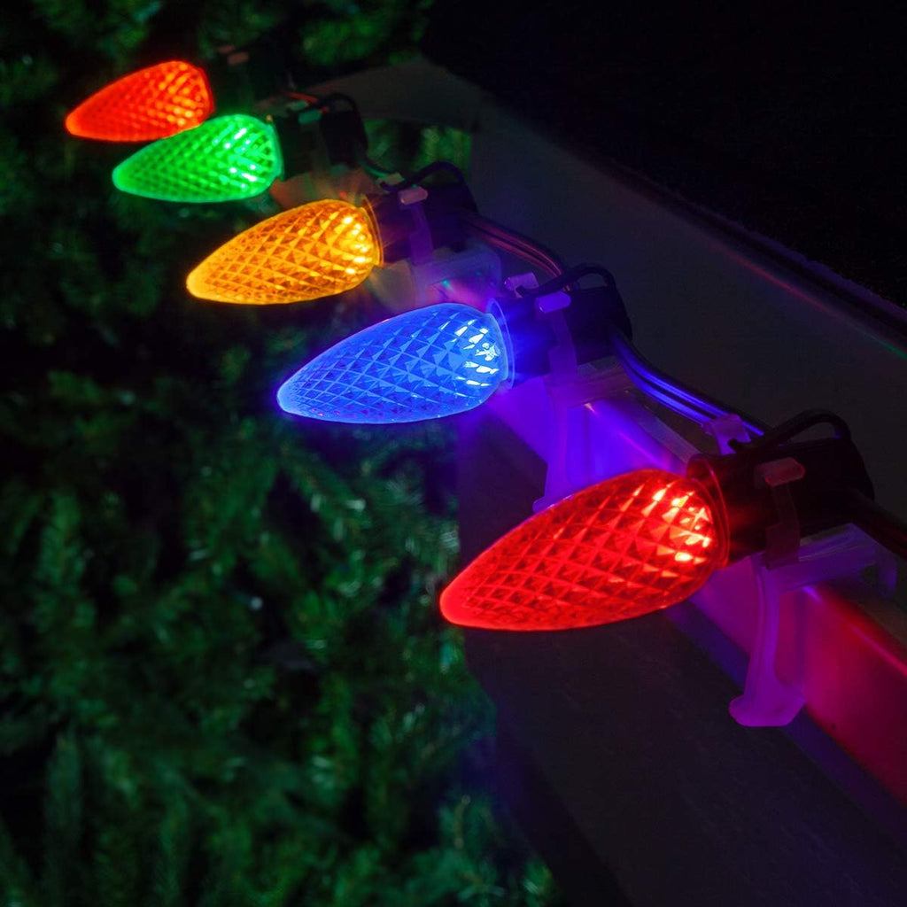 25 Lights Warm White LED Christmas Lights Green Wire Pack of 2 M57933