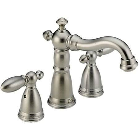 Victorian Two Handle Mini-Widespread Lavatory Faucet Stainless S306753