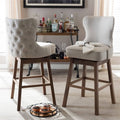 Swivel Barstool in Light Beige (Set of 2) A437722