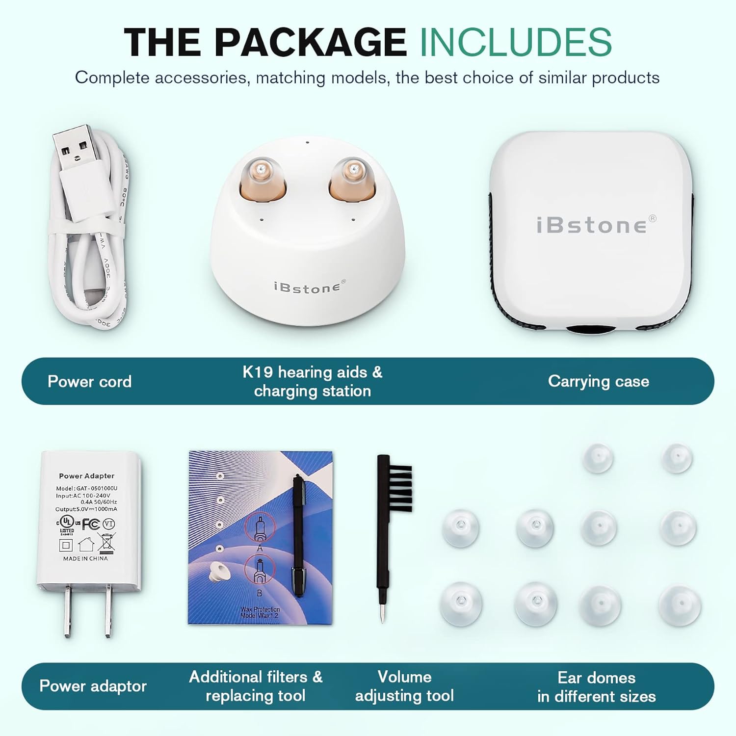 Beige Rechargeable Mini Completely-in-Canal Hearing Aid, Pair O151585