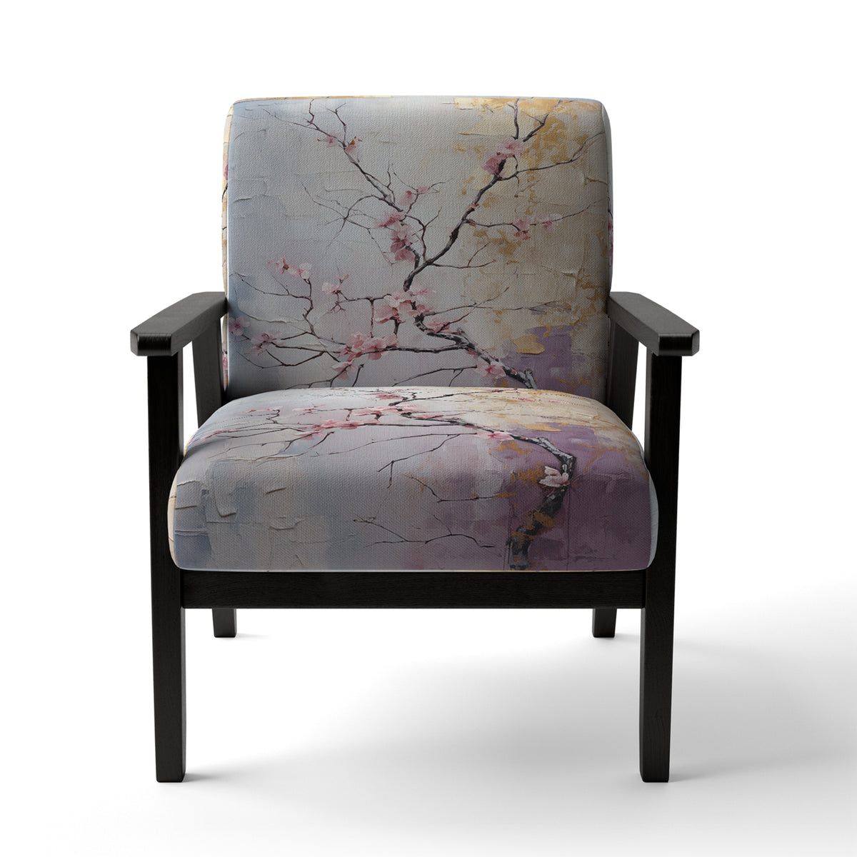 Upholstered Floral Accent Chair and Traditional Arm Chair S174