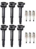 Set of 6 Ignition Coils & Spark Plugs for 2006 Lincoln Zephyr 3.0L V6 V45972